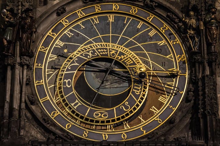 the symbol of Prague and our company: the astronomical clock before restoration