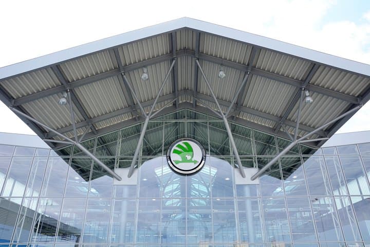 The entrace hall to Skoda-car museum