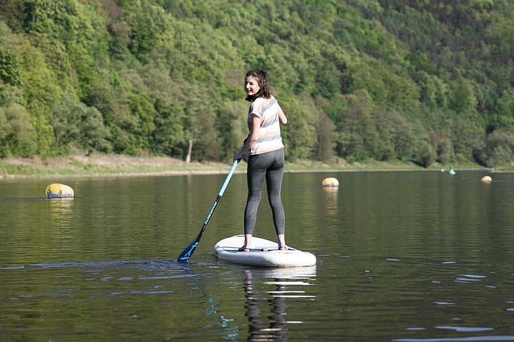 Will you also try to stand and ride a paddle board?