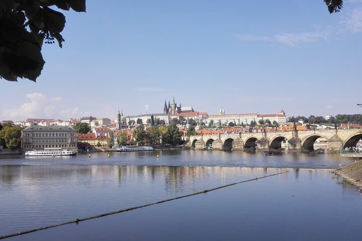 Prague castle and Charles bridge panorama