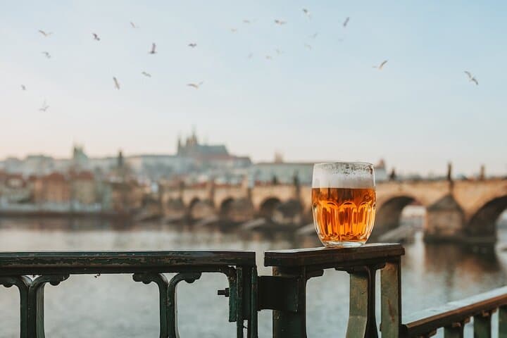 A perfect pairing: Czech beer and riverside views of Charles Bridge and the Castle