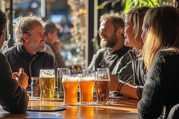 Alternative bar tour with dinner in the art district