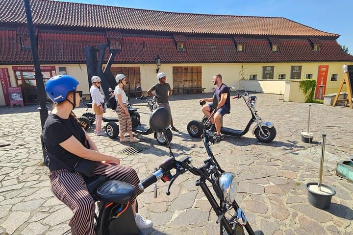 Prague Panoramic Views Live Guided Tour on Trike EBike EScooter