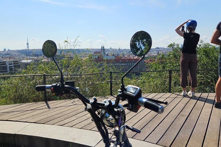Prague Panoramic Views Live Guided Tour on Trike EBike EScooter