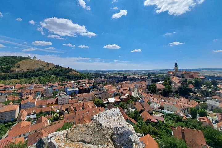 Panorama of Mikulov with Chapel of St. Sebastian on the hill