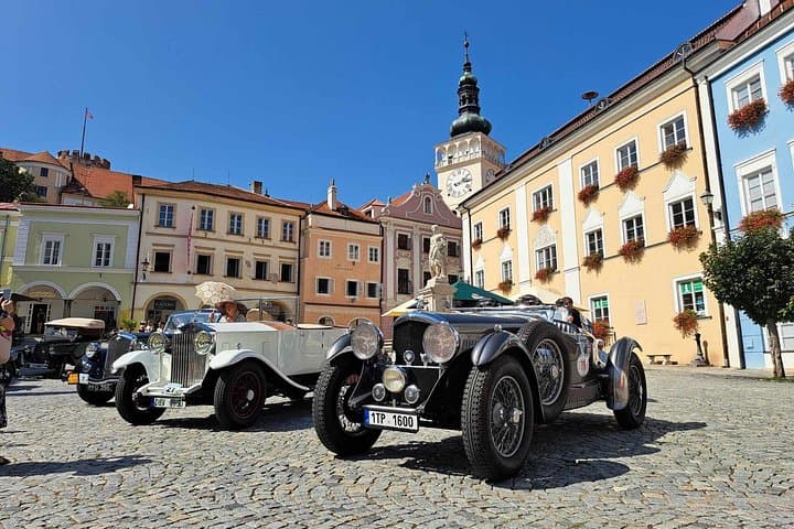 Once per year the veteran meeting&ride happening in Moravia (square Mikulov)