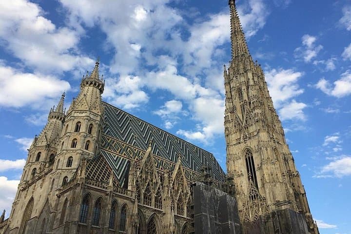 St. Stephen’s Cathedral – Marvel at the gothic masterpiece in the heart of Vienna, with its colorful tiled roof and towering spire offering stunning views over the city.