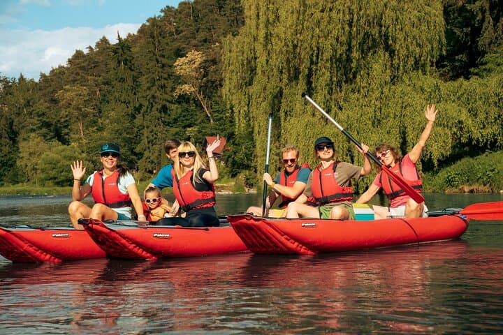 Easy Canoe Mission to the Sazava River from Prague Day Trip