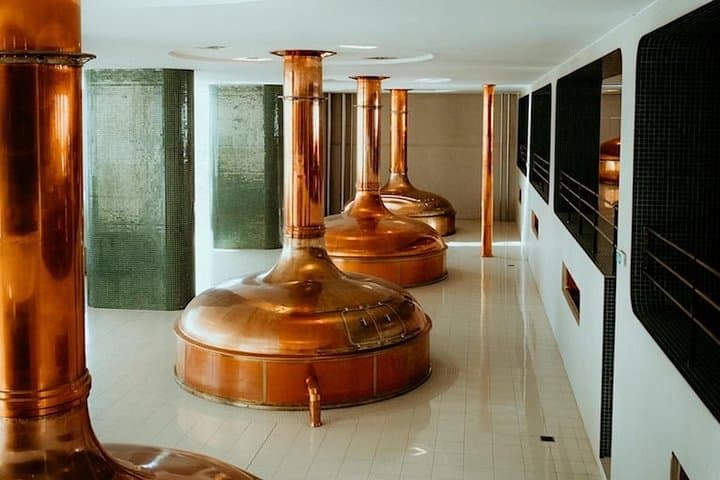 Inside the original Pilsner Urquell brewery.