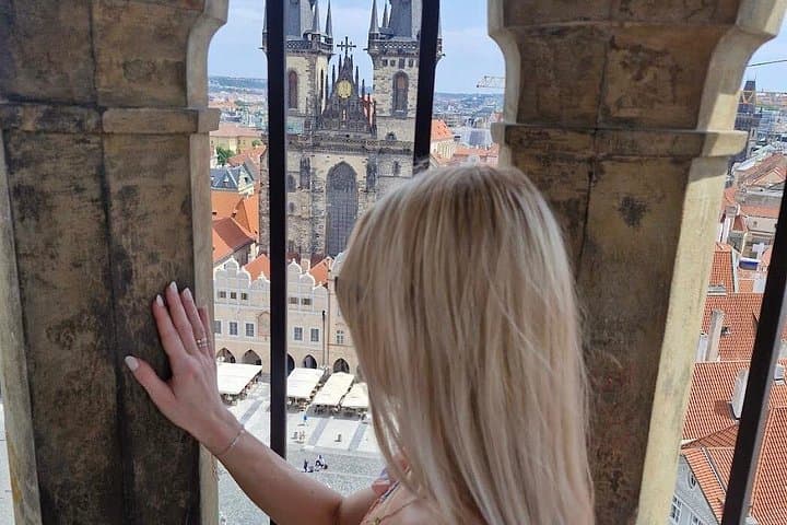 Prague Astronomical Clock with Town Hall Tower and River Cruise