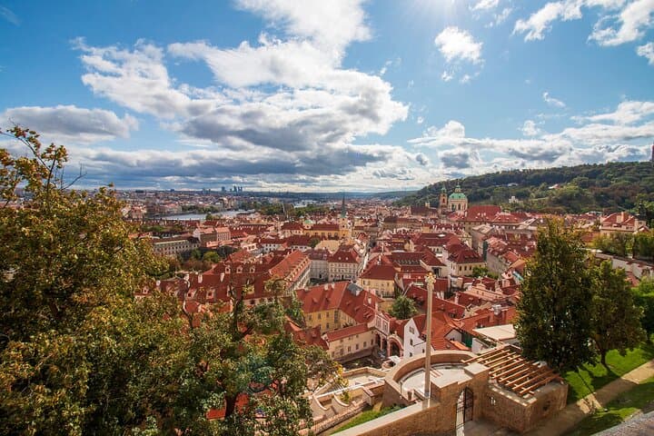 The ramarkable and stunning view from the Lobkowicz terrace