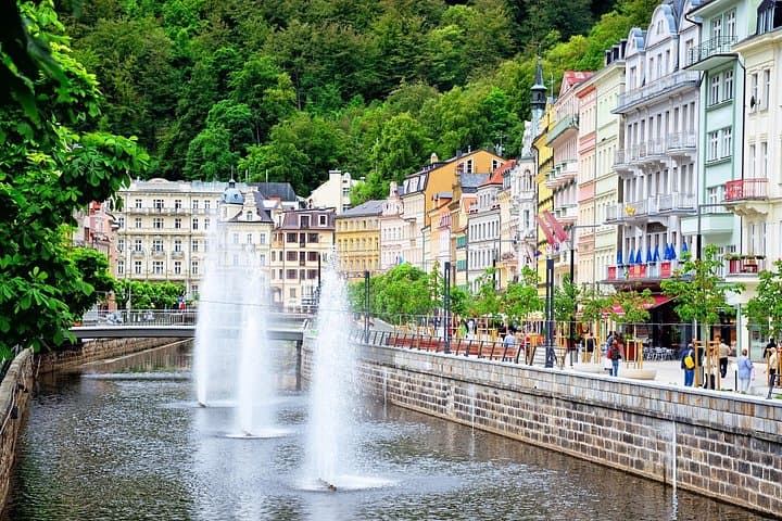 Pedestrian zone along the Tepla river